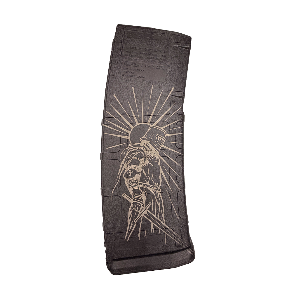 Armor of God Engraved AR Magazine — Black
